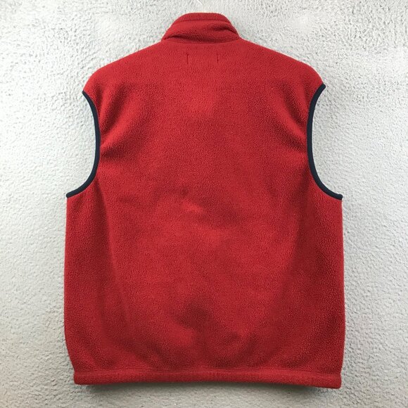 Vintage Polo Ralph Lauren Fleece Sweater Vest Large Red Made In Usa 90s - Picture 2 of 9